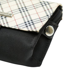 バーバリー ノバチェック ポーチ 小物入れ ベージュ ブラック キャンバス ナイロン レディース BURBERRY 【中古】