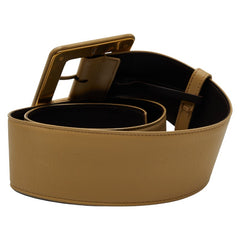 サンローラン ベルト サイズ:80 32 ベージュ レザー レディース SAINT LAURENT 【中古】