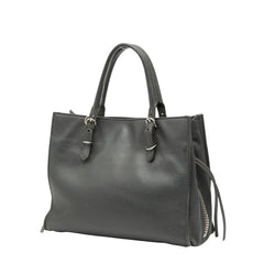 バレンシアガ ペーパー ミニ ハンドバッグ 357333 グレー レザー レディース BALENCIAGA 【中古】