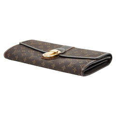 ルイ ヴィトン モノグラム イディール ポルトフォイユ サラ 長財布 M63006 ブラウン キャンバス レザー レディース LOUIS VUITTON 【中古】