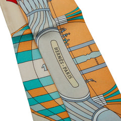 エルメス ツイリー LES FOLIES DU CIEL 大空の狂気 スカーフ オレンジ マルチカラー レディース HERMES 【中古】