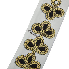 エルメス ツイリー Galons et Brandebourgs 飾緒とブランデンブルク飾り スカーフ ブラック ホワイト マルチカラー レディース HERMES 【中古】