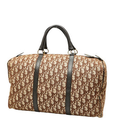 ディオール トロッター ハンドバッグ ボストンバッグ ブラウン キャンバス レザー レディース Dior 【中古】