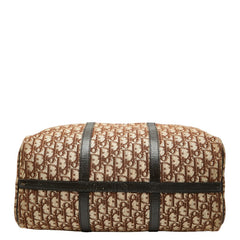 ディオール トロッター ハンドバッグ ボストンバッグ ブラウン キャンバス レザー レディース Dior 【中古】