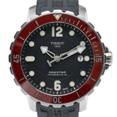 ティソ シースター1000 腕時計 T066407A 自動巻き ブラック文字盤 ステンレススチール ラバー メンズ TISSOT 【中古】