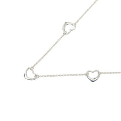ティファニー オープンハート 3モチーフ ネックレス SV925 シルバー レディース TIFFANY&Co. 【中古】