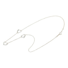 ティファニー オープンハート 3モチーフ ネックレス SV925 シルバー レディース TIFFANY&Co. 【中古】