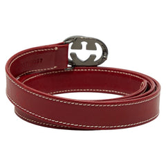グッチ ベルト サイズ:70 28 レッド レザー レディース GUCCI 【中古】