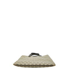 グッチ GGスプリーム ハンドバッグ トートバッグ 131258 ベージュ ブラウン PVC レザー レディース GUCCI 【中古】