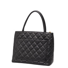 シャネル マトラッセ 復刻トート ココマーク トートバッグ ブラック キャビアスキン レディース CHANEL 【中古】