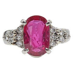 Pt900 プラチナ ルビー2.86ct ダイヤ0.24ct リング 指輪 レディース 7号 【中古】