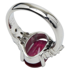 Pt900 プラチナ ルビー2.86ct ダイヤ0.24ct リング 指輪 レディース 7号 【中古】