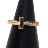 ティファニー Tワン ナロー ダイヤ リング 指輪 K18YG イエローゴールド レディース TIFFANY&Co. 【中古】