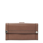 グッチ 長財布 Wホック 231839 ブラウン キャンバス レザー レディース GUCCI 【中古】