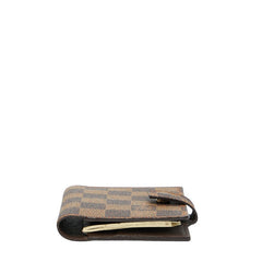 ルイ ヴィトン ダミエ アジェンダ ミニ 手帳カバー カードケース R20705 エベヌ ブラウン PVC レザー レディース LOUIS VUITTON 【中古】