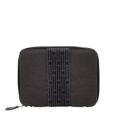 エルメス アジェンダ エールライン 手帳カバー グレー キャンバス レディース HERMES 【中古】