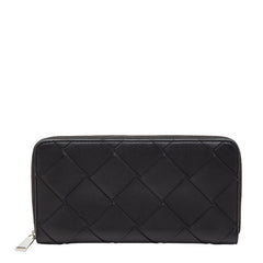 ボッテガヴェネタ イントレチャート 長財布 ブラック レザー レディース BOTTEGAVENETA 【中古】