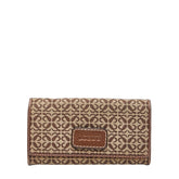 ロエベ アナグラム 長財布 ブラウン キャンバス レザー レディース LOEWE 【中古】