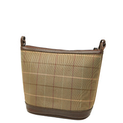 バーバリー チェック 斜め掛け ショルダーバッグ カーキ マルチカラー キャンバス レザー レディース BURBERRY 【中古】