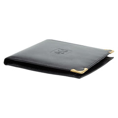 セリーヌ マカダム 二つ折り財布 ブラック レザー メンズ CELINE 【中古】