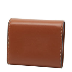セリーヌ トリオンフ 三つ折り財布 10D783BZG ブラウン レザー レディース CELINE 【中古】