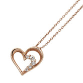 スタージュエリー ハート モチーフ ペンダントネックレス K10PG ピンクゴールド レディース STAR JEWELRY 【中古】
