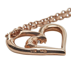 スタージュエリー ハート モチーフ ペンダントネックレス K10PG ピンクゴールド レディース STAR JEWELRY 【中古】