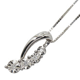 ペンダントネックレス K10WG ホワイトゴールド レディース 【中古】