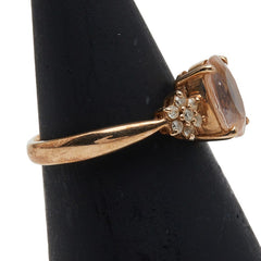 K18YG イエローゴールド 色石1.0ct ダイヤ0.14ct リング 指輪 レディース 7号 【中古】