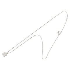 K18WG ホワイトゴールド ダイヤ0.18ct スター 星 モチーフ ペンダントネックレス レディース 【中古】