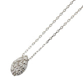 K18WG ホワイトゴールド ダイヤ0.10ct ペンダントネックレス レディース 【中古】