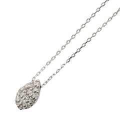 K18WG ホワイトゴールド ダイヤ0.10ct ペンダントネックレス レディース 【中古】