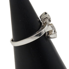 K18WG ホワイトゴールド ダイヤ0.15ct スター 星 モチーフ リング 指輪 レディース 11.5号 【中古】