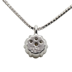 K18WG ホワイトゴールド ダイヤ0.20ct ペンダントネックレス レディース 【中古】