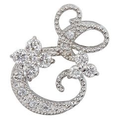K18WG ホワイトゴールド ダイヤ0.18ct ペンダントトップ レディース 【中古】