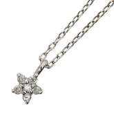 サマンサティアラ K18WG ホワイトゴールド ダイヤ0.06ct フラワー 花 モチーフ ペンダントネックレス レディース Samantha Tiara 【中古】