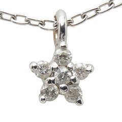 サマンサティアラ K18WG ホワイトゴールド ダイヤ0.06ct フラワー 花 モチーフ ペンダントネックレス レディース Samantha Tiara 【中古】