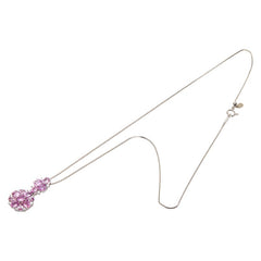 Pt900 プラチナ Pt850 プラチナ サファイア(パパラチャ)5.394ct ダイヤ0.31ct ペンダントネックレス レディース 【中古】