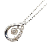 ヨンドシー K10WG ホワイトゴールド ダイヤ ペンダントネックレス レディース 4℃ 【中古】