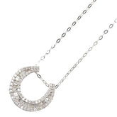 K18WG ホワイトゴールド ダイヤ0.50ct ペンダントネックレス レディース 【中古】