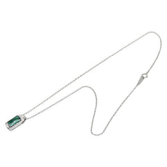 Pt900 プラチナ Pt850 プラチナ トルマリン2.29ct ダイヤ0.05ct ネックレス レディース 【中古】