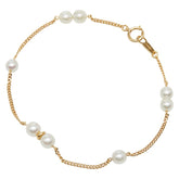 K18YG イエローゴールド パール4.5~5mm パール ブレスレット レディース 【中古】