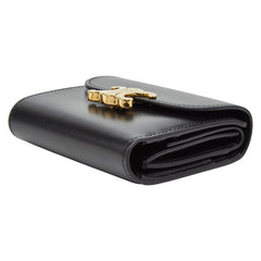セリーヌ トリオンフ 三つ折り財布 10D783DPV ブラック レザー レディース CELINE 【中古】