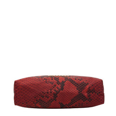 バーバリー ロゴ ポーチ レッド ブラック ナイロン レディース BURBERRY 【中古】