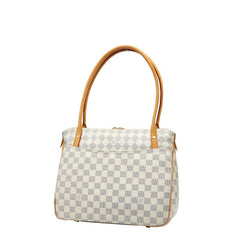 ルイ ヴィトン ダミエ アズール フィジェリPM ショルダーバッグ トートバッグ N41176 ホワイト PVC レザー レディース LOUIS VUITTON 【中古】
