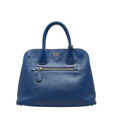 プラダ ハンドバッグ BN2554 ブルー サフィアーノレザー レディース PRADA 【中古】