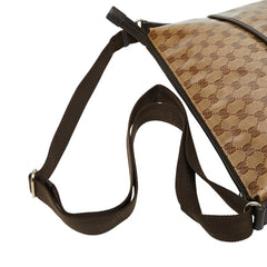 グッチ GGクリスタル 斜め掛け ショルダーバッグ 374411 ベージュ ブラウン PVC レザー レディース GUCCI 【中古】