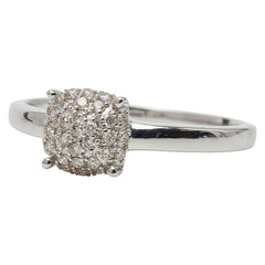 K18WG ホワイトゴールド ダイヤ0.30ct リング 指輪 レディース 18.5号 【中古】