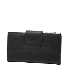 プラダ アップリケ 長財布 1ML005 ブラック サフィアーノレザー レディース PRADA 【中古】
