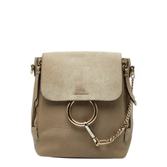 クロエ フェイ リュック バックパック ハンドバッグ 2WAY グレージュ レザー スウェード レディース Chloe 【中古】